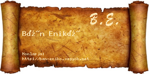 Bán Enikő névjegykártya