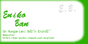 eniko ban business card